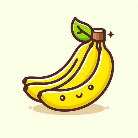 Banana fruit vector illustration. Hand drawn fruit isolated on white background.のイラスト素材
