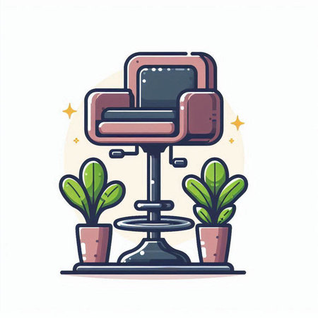 Furniture in flat style. Furniture for the office. Vector illustration.のイラスト素材
