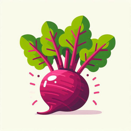 Beetroot. Vector illustration in cartoon style. Vegetable illustration.のイラスト素材