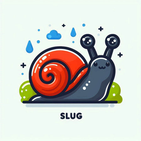Snail vector icon. Cartoon illustration of snail vector icon for web designのイラスト素材
