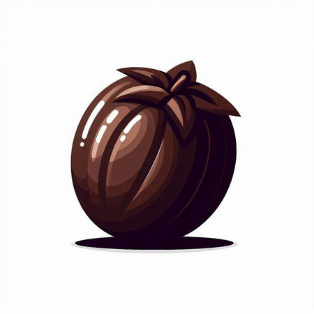 Chocolate candy isolated on white background. Vector illustration. Eps 10.のイラスト素材