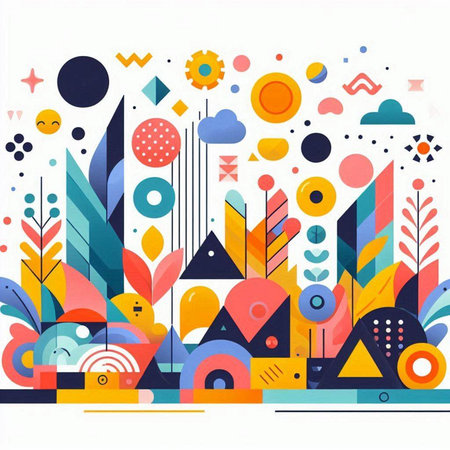 Abstract colorful background with geometric shapes. Vector illustration. Eps 10.のイラスト素材