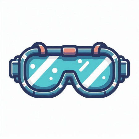 Snorkeling mask isolated on white background. Vector illustration.のイラスト素材