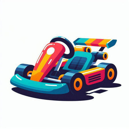 Funny robot car isolated on a white background. Vector illustration.のイラスト素材