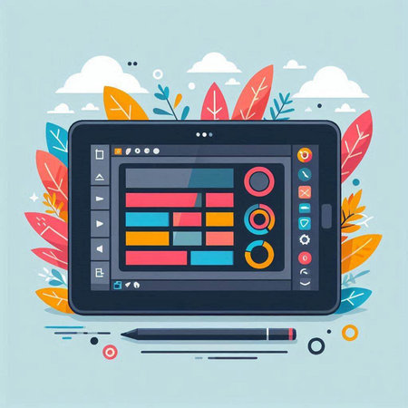 Flat design modern vector illustration concept of website and mobile development.のイラスト素材