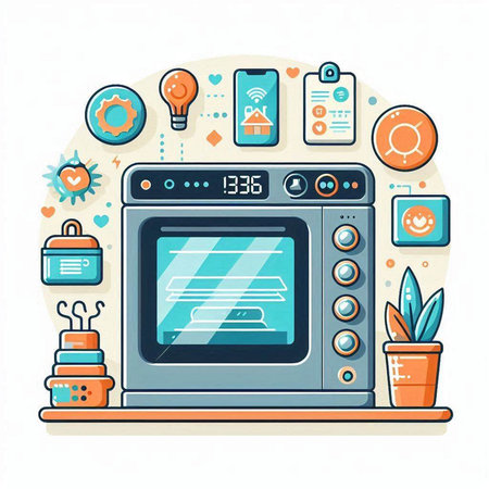 Kitchen equipment. Home appliances. Flat design. Vector illustration.のイラスト素材