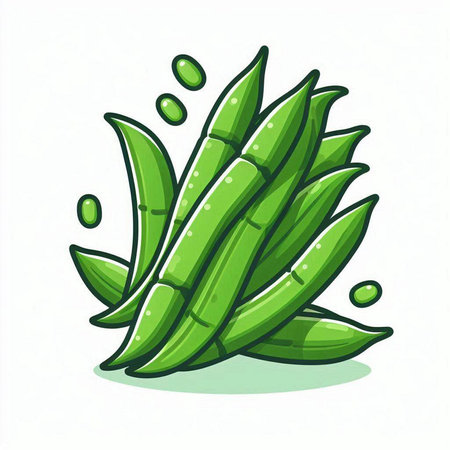 Illustration of fresh green aloe vera on a white backgroundのイラスト素材