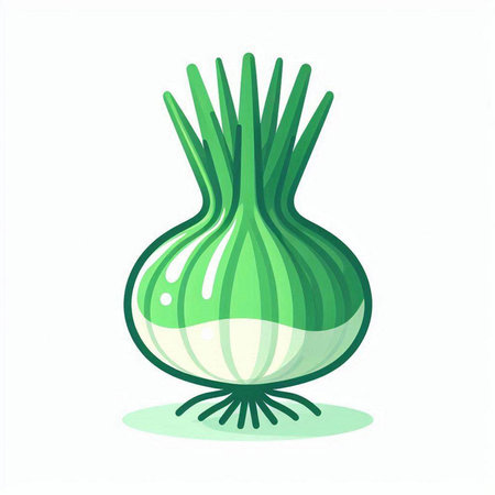 Onion vector illustration isolated on white background. Vegetable icon.のイラスト素材