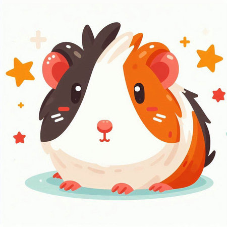 Cute hamster vector illustration. Cute hamster character.のイラスト素材