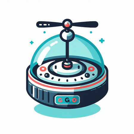 Robot vacuum cleaner icon. Vector illustration of robot vacuum cleaner.のイラスト素材