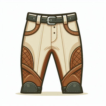 Vector illustration of brown men's shorts isolated on a white background.のイラスト素材
