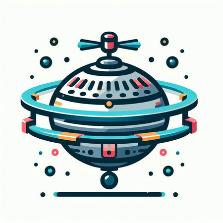 UFO icon isolated on white background. Vector illustration. Eps 10.のイラスト素材