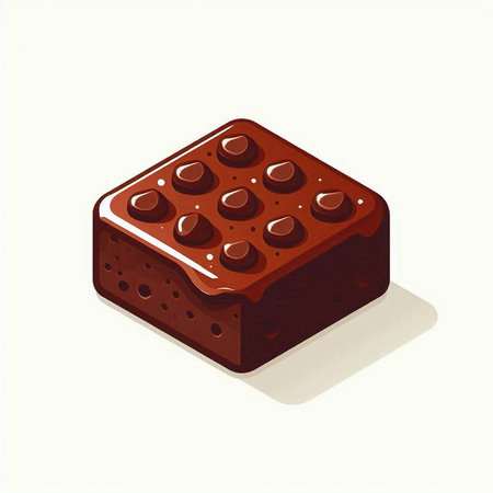 Chocolate cake on a white background. Vector illustration. Eps 10のイラスト素材