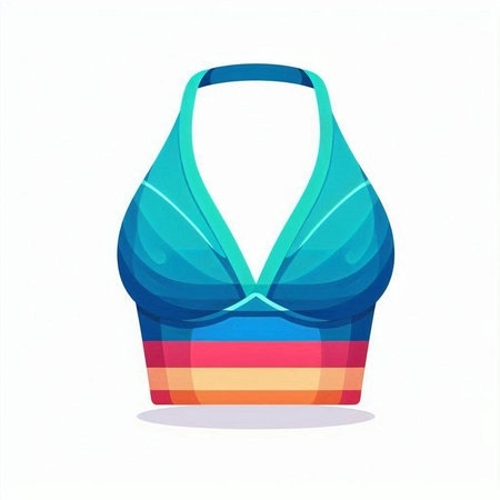 Women's swimsuit isolated on a white background. Vector illustration.のイラスト素材