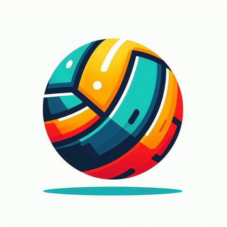 Volleyball ball icon. Vector illustration isolated on white background.のイラスト素材