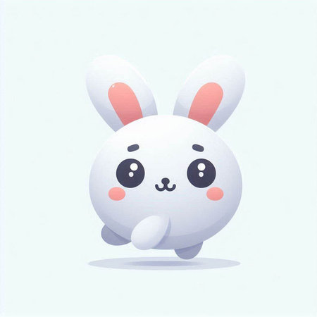Cute cartoon rabbit. Vector illustration of a cute cartoon rabbit.のイラスト素材