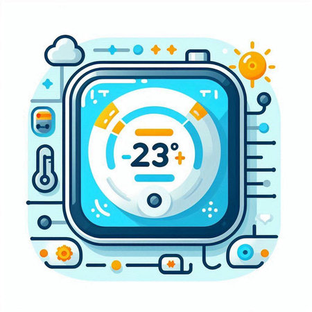 Futuristic IOT concept. Vector illustration in flat style.のイラスト素材