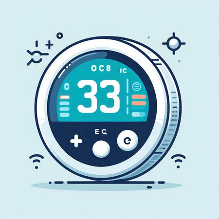Calculator for measuring blood pressure. Vector illustration in flat styleのイラスト素材