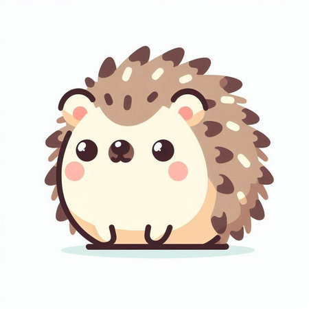 Cute hedgehog. Cute cartoon character. Vector illustration.のイラスト素材