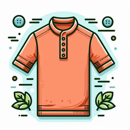 Polo t-shirt, polo shirt, vector illustration.のイラスト素材