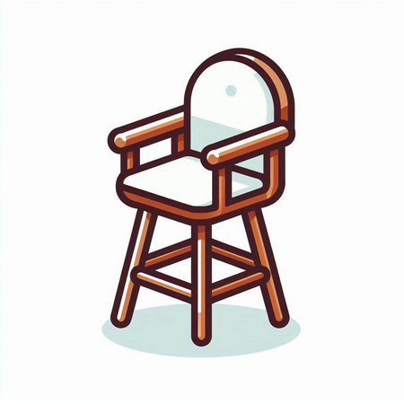 Vector illustration of chair. Isolated object on a white background.のイラスト素材