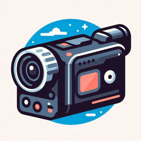 Camera icon. Vector illustration in a flat style. EPS 10.のイラスト素材