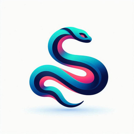 Snake icon on white background. Vector design template elements for your application or corporate identity.のイラスト素材