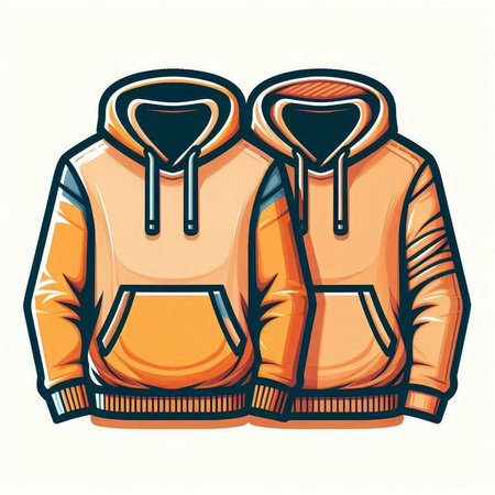 Vector illustration of a hoodie. Isolated on white background.のイラスト素材