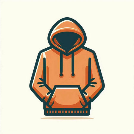 Hooded sweatshirt with hood. Vector illustration in cartoon style.のイラスト素材