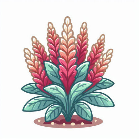 Colorful succulent plant isolated on white background. Vector illustration.のイラスト素材
