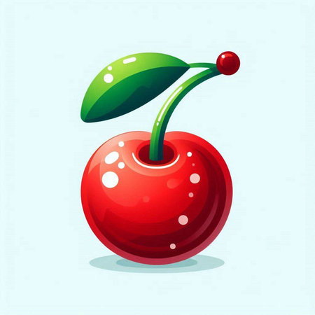 Cherry. Vector illustration. Isolated on a white background.のイラスト素材