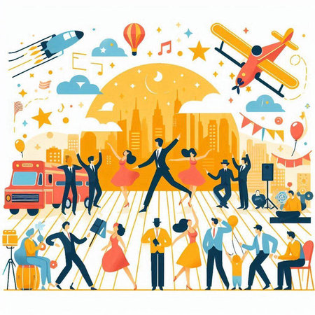 Traveling around the world. People traveling around the world. Vector illustration.のイラスト素材