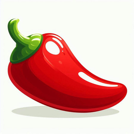 Illustration of a hot chili pepper on a white background - vectorのイラスト素材