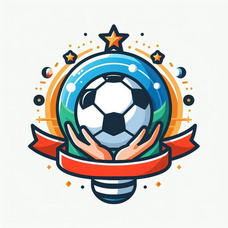 Soccer vector logo, badge, emblem, label and other design elements.のイラスト素材