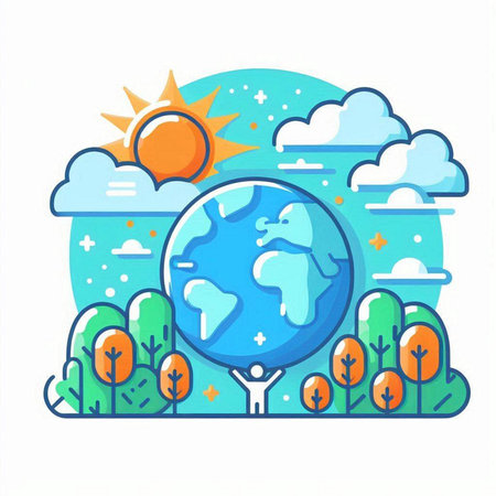 Vector illustration of Earth day. World environment day concept. Vector illustration.のイラスト素材
