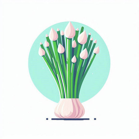 Vector illustration of a bouquet of tulips in a vaseのイラスト素材