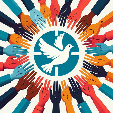 Dove Peace Dove Freedom Community Togetherness Concept. Graphic Design Elementのイラスト素材