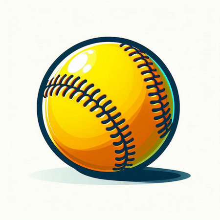 Baseball ball on white background. Vector illustration. Eps 10.のイラスト素材