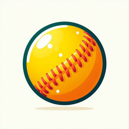 baseball ball on white background, vector illustration, eps10のイラスト素材