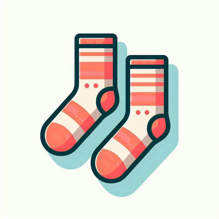 Pair of socks icon. Vector illustration in trendy flat style.のイラスト素材