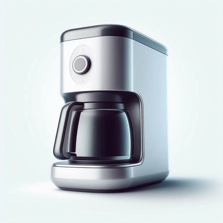 Coffee machine isolated on a white background. 3d renderのイラスト素材