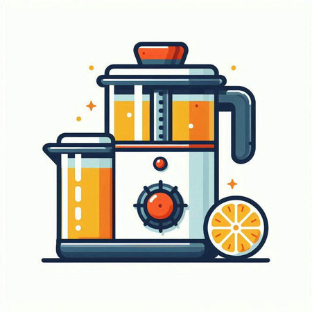 Coffee maker icon in flat style. Vector illustration for web design.のイラスト素材