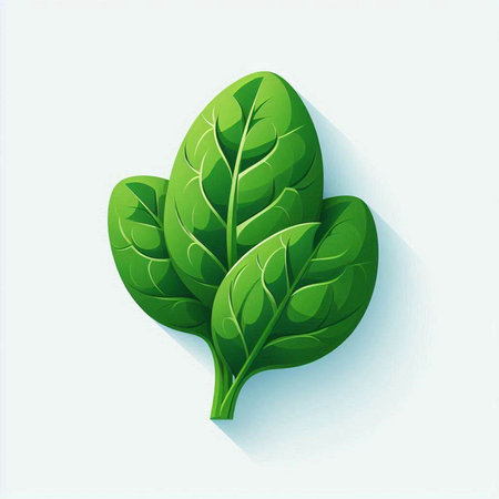Spinach leaf icon isolated on white background. Vector illustration.のイラスト素材