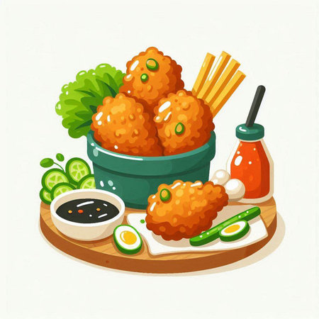 Bottles of orange juice with fruits and spices. Vector illustration.のイラスト素材