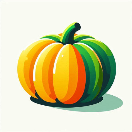 Pumpkin isolated on a white background. Vector illustration. Eps 10.のイラスト素材