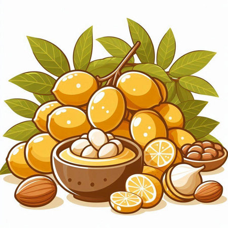 Lacrosse player with equipment. Vector illustration in cartoon style.のイラスト素材