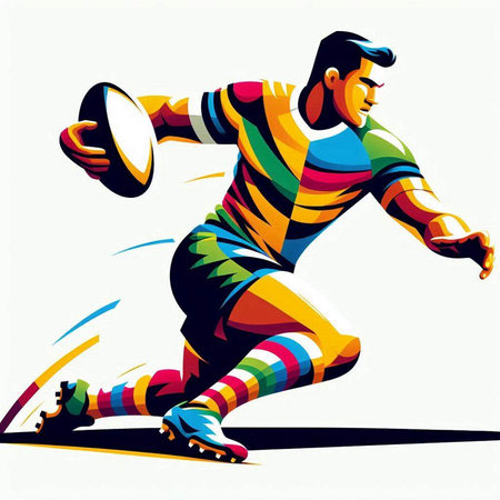 illustration of a man on roller skates, vector illustration.のイラスト素材