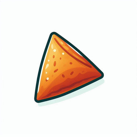 Vector hand drawn illustration of nachos. Isolated object on white background.のイラスト素材