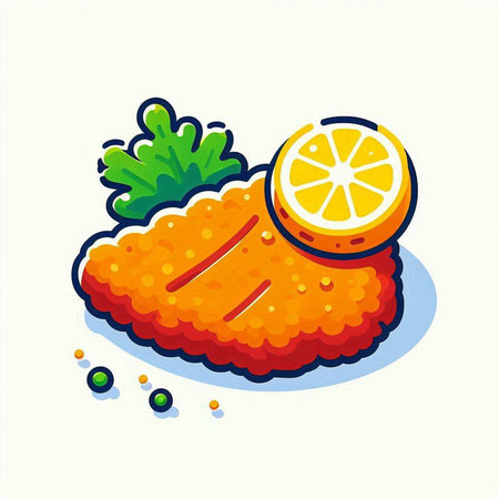 Illustration of a slice of lemon and a carrot on a white backgroundのイラスト素材