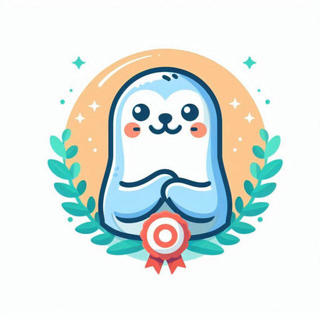 Cute penguin vector illustration. Cute penguin icon.のイラスト素材